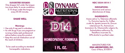 d14-01.jpg PRINCIPAL DISPLAY PANEL - 1 FL. OZ. Bottle Label - d14 01
