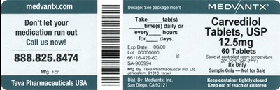Carvedilol 12.5mg Tablets #60 (40a98410 9568 4278 959e Ca3517a9b119 06)