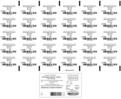 atorvastatin-calcium-40mg---8008--apotex-6.jpg Principal Display Panel - Atorvasatin 40mg unit dose labe - atorvastatin calcium 40mg   8008  apotex 6