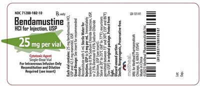 Principal Display Panel – Bendamustine HCl For Injection, Usp 25 mg Vial Label (Ben0e 0004 03)