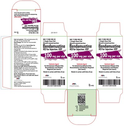 ben0e-0004-06.jpg PRINCIPAL DISPLAY PANEL – Bendamustine HCl for Injection, USP 100 mg Carton - ben0e 0004 06