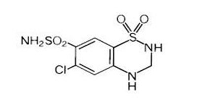 Chemical Structure of Hydrochlorothiazide - hyzaar 02
