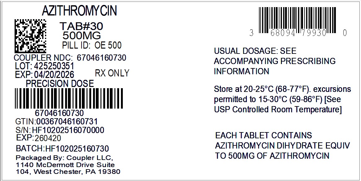 Azithromycin Dihydrate - Images NDC 67046-1607