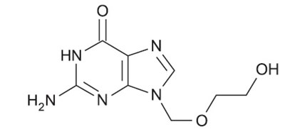 acyclovir-structura-formula - acyclovir structural formula