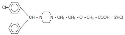 "image Description" (Cetirizine HCl Chemical Structure)