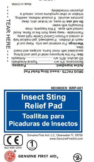 Insect Sting Relief Pad - InsectStingReliefPad