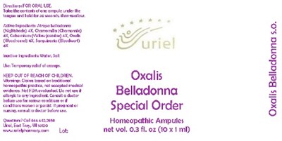 OxalisBelladonnaSpecialOrderAmpules