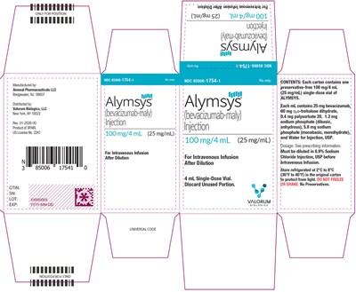 Valorum-100mg Carton (Alymsys Bevacizumab Maly Injection 8)