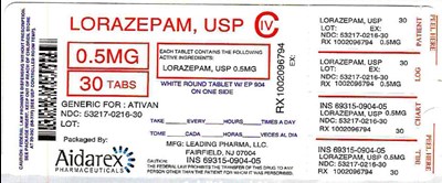 Image Description (Lorazepam Usp 500mcg 2)