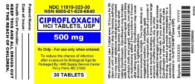 PRINCIPAL DISPLAY PANEL - 500 mg Bottle Label - ciprofloxacin 03
