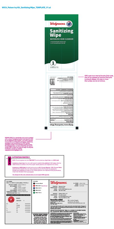 Sanitizing Wipe (Wag Fa 750073 Sanitizingwipe Pouch)