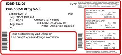 a78ac7a3-c9b0-4539-8bac-a3f9978d5cdd-03.jpg Piroxicam Capsules USP 20 mg 100s Label - a78ac7a3 c9b0 4539 8bac a3f9978d5cdd 03