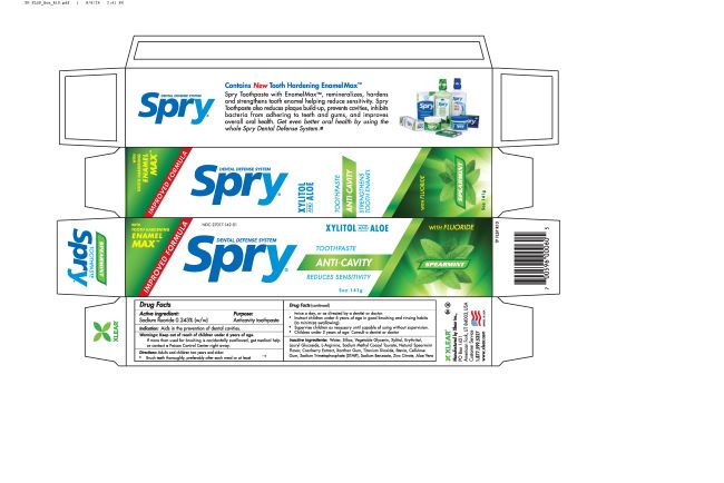 Spry Dentifrice Paste, Dentifrice- Images NDC27017-142