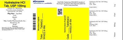 Hydralazine HCl Tab Usp 100mg (100mg100sannora)