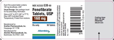 Fenofibrate mg 160