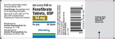 Fenofibrate mg 54