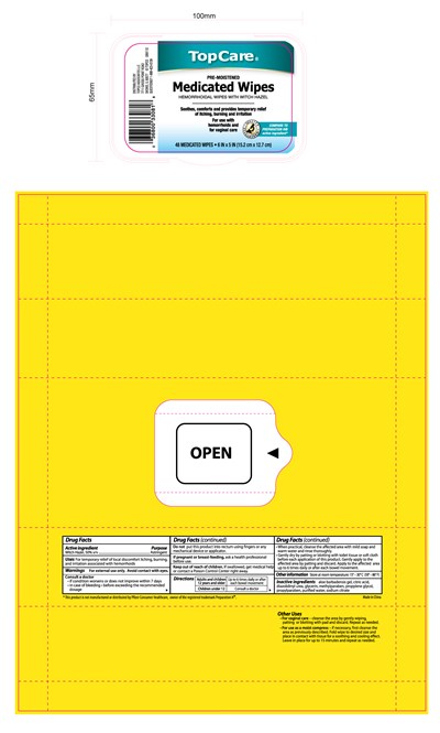 Image Of Carton Label (Topcaremedicatedwipes)