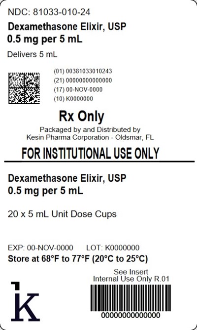 Dexamethasone Elixir Carton Label - DexamethElix Carton 5mL 20ct