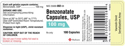 Benzonatate-capsules-100mg-100s-label (Benzonatate Capsules 100mg 100s Label)