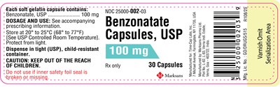 Benzonatate-capsules-100mg-30s-label (Benzonatate Capsules 100mg 30s Label)