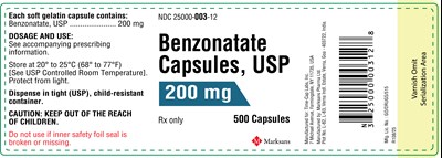 Benzonatate-capsules-200mg-500s-label (Benzonatate Capsules 200mg 500s Label)