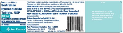 sertraline-container-label-100mg-30ct.jpg Container Label 100 mg-30 Tablets - sertraline container label 100mg 30ct