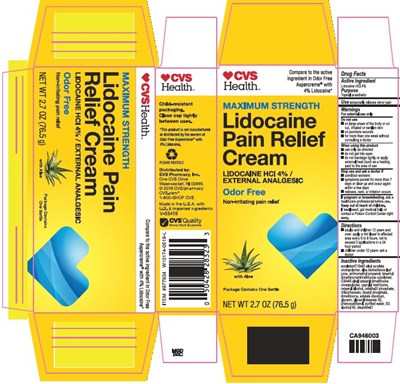 Lidocaine Pain Relief Cream (Image 01)