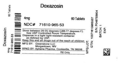 Label (71610 0965 53)