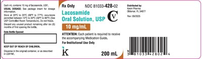 Lacosamide OS 10 mg/mL Bottle Label - Lacosamide OS Bottle 10mg 200mL