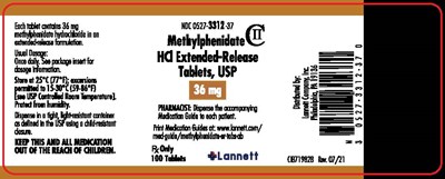 36 mg 100 Count (Methylphenidate Hydrochloride 7)