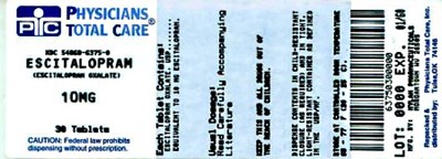 Escitalopram Tablets 10 mg Bottle Labels - 6375