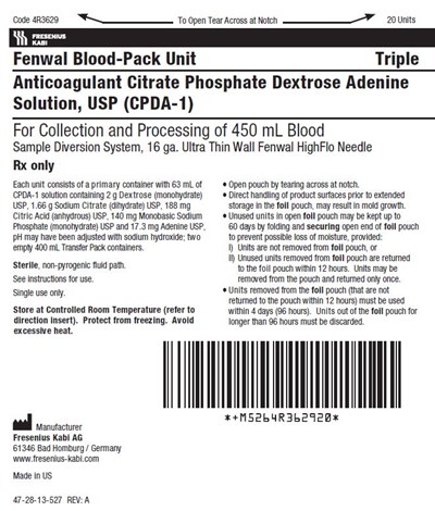 Anticoagulant Citrate Phosphate Dextrose Adenine Solution, Usp (cpda-1) Blood-pack™ Unit Label (Bb15753f Ec9d 4fa5 B63b 7d3b429ba031 05)