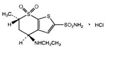 Chemical Structure For Dorzolamide Hydrochloride (B444cbe6 5dad 402c 9ede 4be1b2ebcefa 01)