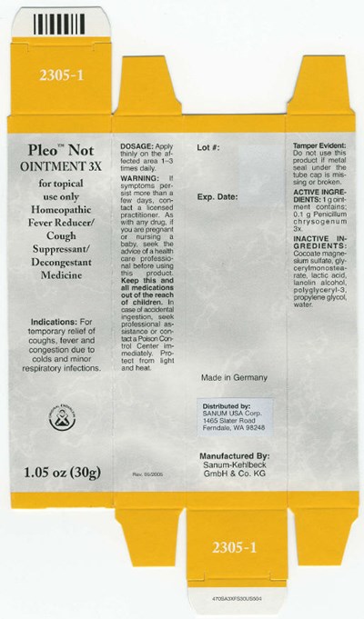 Principal Display Panel - 30 g Ointment Carton - pleo not 01