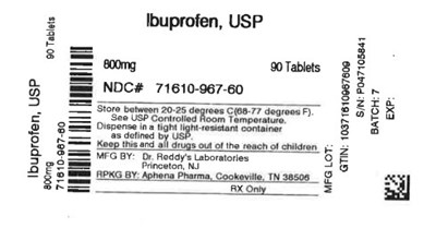 Label (71610 0967 60)