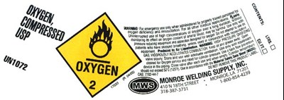 Oxygen Neck Label (Mws 1)