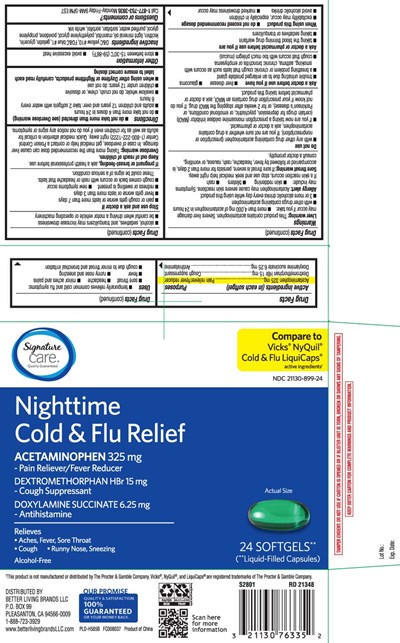 Acetaminophen 325 mg, Dextromethorphan Hbr 15 mg, Doxylamine Succinate 6.25 mg (Nighttime No Pse Pe Softgels Pur 1)