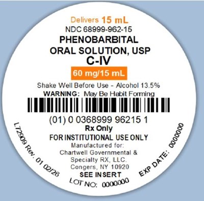 Image Description (Phenobarbital Oral Solution 15ml Cup Label)
