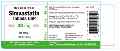 Simvastatin Tablets USP 20mg - simvastatin   lupin 20397 3