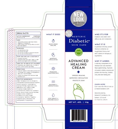 PRINCIPAL DISPLAY PANELNeotericDiabeticSkin careAdvancedHealingCREAM4 oz. Net Wt. (113g) - diabetic advanced healing cream 01