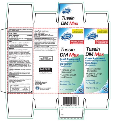 Premier Value Max Strength Dextrometorphan Hbr, Guaifenesin (2b7 45 Tussin Dm Max)