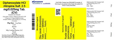 Diphenoxylate HClatropine Sulf 25mg0025mg Tab (cv) (Container2p5 0p025mg90cc)