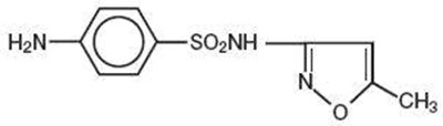 Sulfamethoxazole Chemical Structure - sulfatrime str1