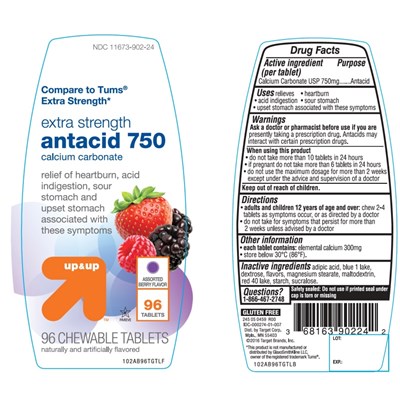 102AB96PVLFLB.jpg up and up extra strength antacid 750 Chewable Tablet - 102AB96PVLFLB
