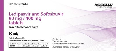 ledipasvir-03.jpg PRINCIPAL DISPLAY PANEL - 14 Tablet Blister Pack Card Carton - ledipasvir 03