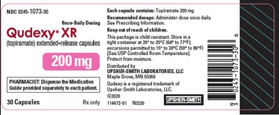 qudexy-09.jpg PRINCIPAL DISPLAY PANEL - 200 mg Capsule Bottle Label - qudexy 09