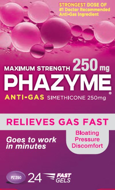 Phazyme 250 mg 24 ct Carton - Phazyme250mg24ctCarton
