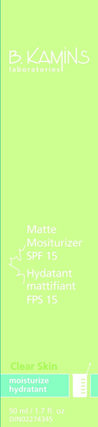 Matte Moisturizer SPF front panel image - Matte Moisturizer