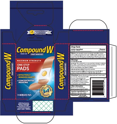 Principle Display Panel:compound W®salicylic Acid Wart Removerone Step Pads14 Medicated Pads (Compound W One Step Pads 01)