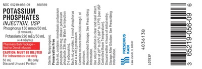 Package Label (PRINCIPAL DISPLAY – Potassium Phosphates Inj, USP 50 mL Vial Label)